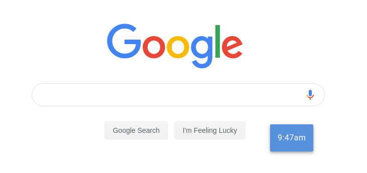 Timebox is on the Google website, displaying 9:47, which is the period end time. Midway v1.3.15 timebox